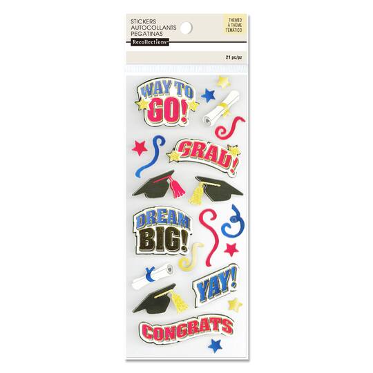 Find The 3d Graduation Stickers By Recollections At Michaels